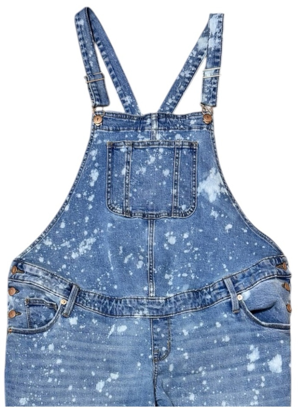 Upcycled ISABEL BY INGRID & ISABEL Overalls 8 Maternity Light Wash - Picture 3 of 11